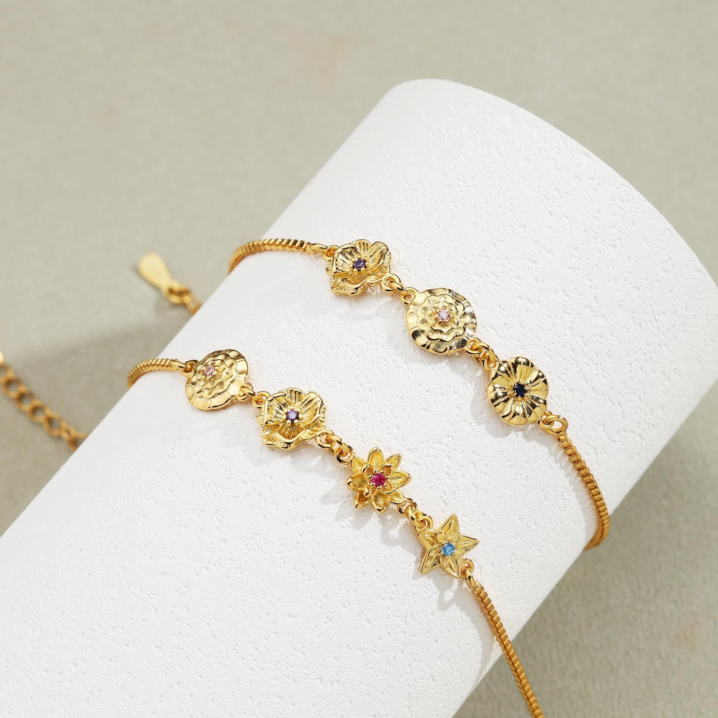 Personalized Birth Flower Bracelet