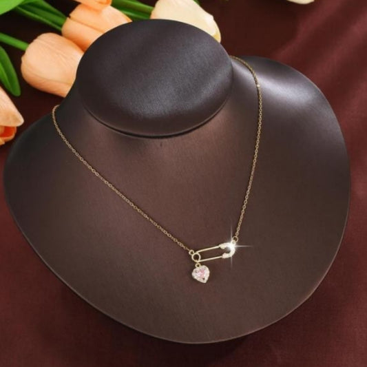 Elegant Heart💜&Paper Clip Necklace