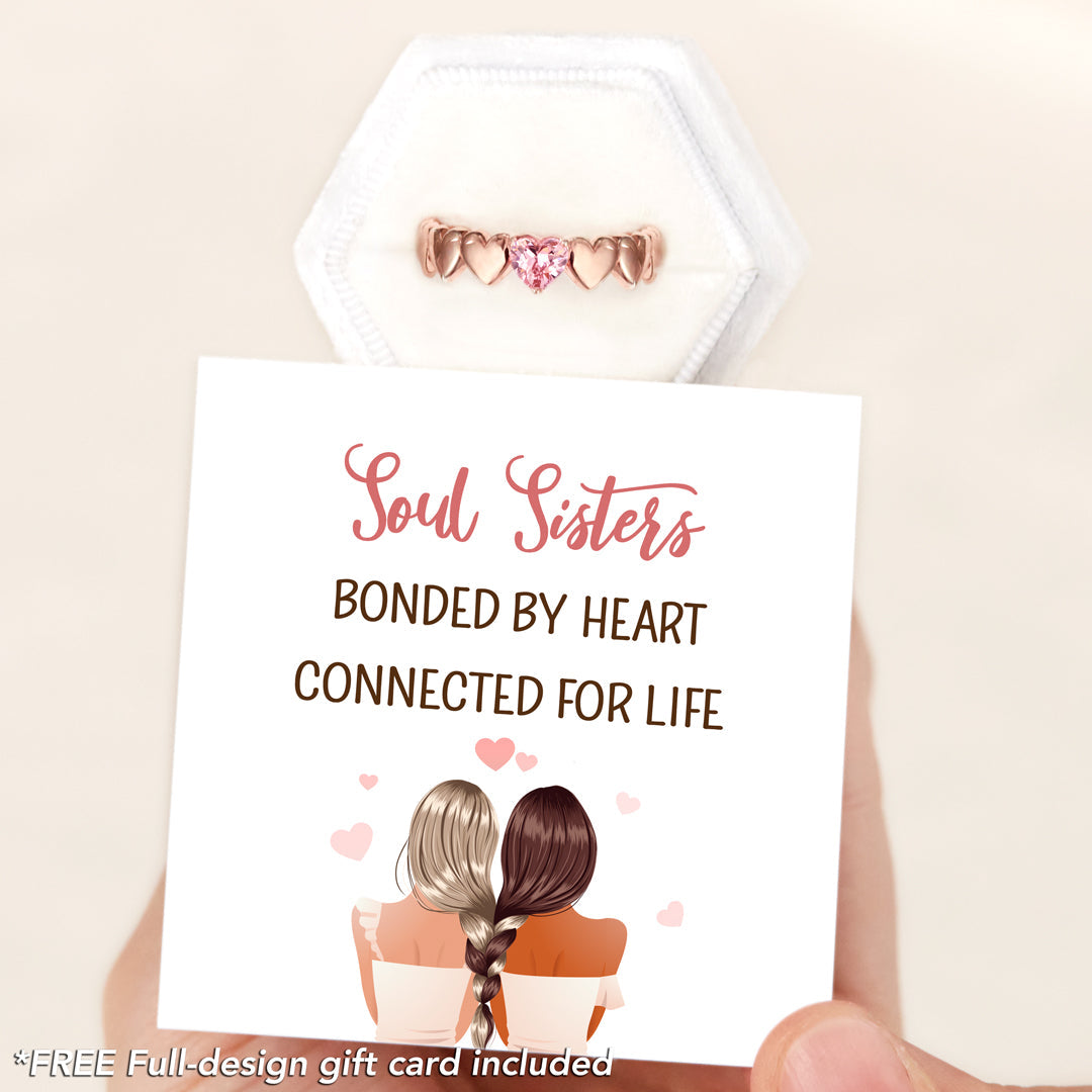 Bague en forme de cœur Soul Sisters